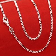 Charismatische Damen,Herren solide Sterling Silber 925 Panzerkette, 50,...65