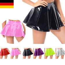 DE Damen Lack Leder Minirock