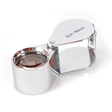 Einschlaglupe 10x18mm in Ledertasche aplanatisch NEU !