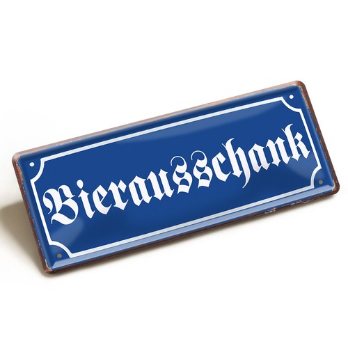 Blechschild bierausschank - blechschild,