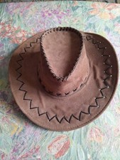 Cowboyhut, Outdoor Western Hut,  reiten, wandern, braun, Lederlook