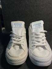 Converse Chuck Taylor All Star Low – Weiß mit Glitzer – Größe 37 (EU)