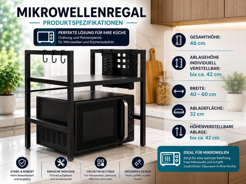 Mikrowellenregal verstellbar - mikrowellenregal,