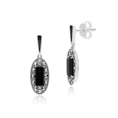 Sterlingsilber art oval onyx - art,
