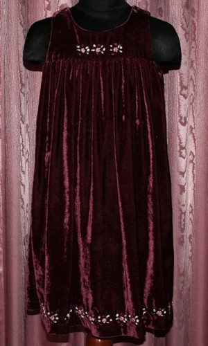 Pannesamt kleid mit satin - pannesamt,