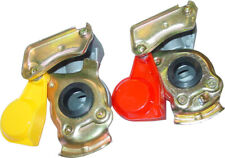 22mm Zweileitungs Kupplungsset M22x1,5,ohne Ventil, rot+gelb, Luftkupplung, Set3