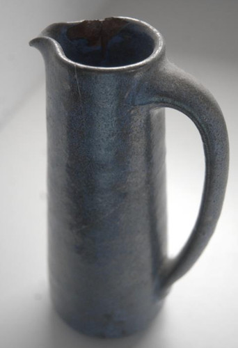 Keramik krug blau vintage - krug,