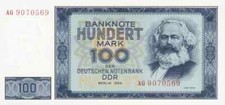 Aufkleber 100 mark 1964 ddr - aufkleber,