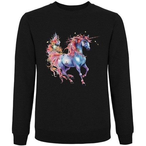 Sweatshirt schwarz einhorn - sweatshirt,