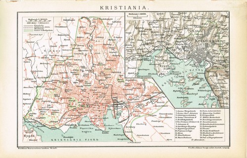 Karte oslo kristiania - /, /