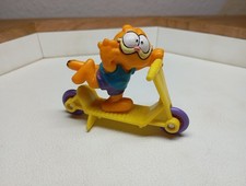 Figur Garfield Auf Roller gelb  Sammelfigur McDonald's 1988 Promo Kater orange