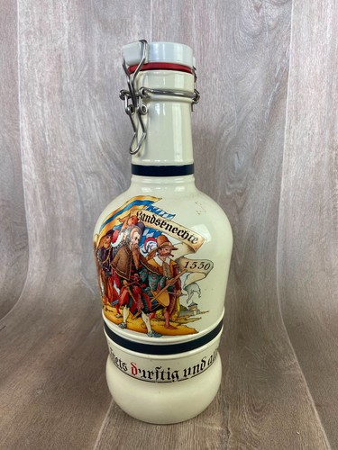 Vintage keramik bierflasche - vintage,