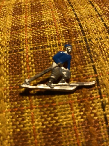 Vintage skifahrer brosche - vintage-skifahrer-brosche, mit
