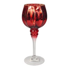 Glaskelch 25cm rot Dekokelch