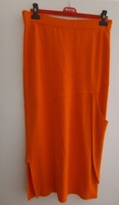 Langer Rock Damenmode  Orange  Gr. L  Tasche am Rock  