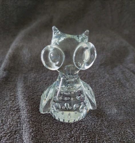 Glasfigur eule klarglas h8cm - eule,