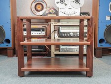 Dark Walnut Wood Audio Rack