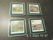 ** Coaster-4 x Tamat-Serie -Schuberth "Jagdmotive" Melamin Kork **