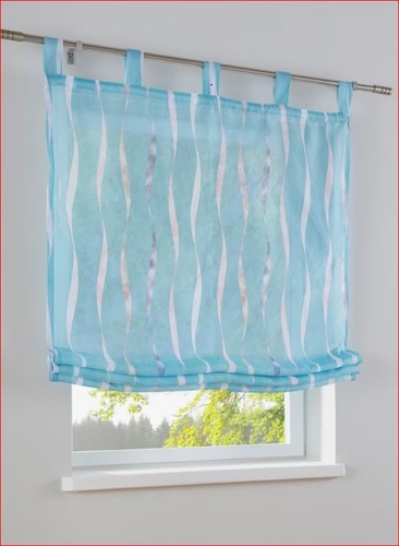 Gardine blau 80x130cm heine - gardine,