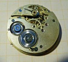 Älteres gebrauchtes Taschenuhrwerk Ankerwerk  defekt für Teile D= 43 mm.T40