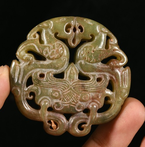 5cm china old jade fengshui - 5.5cm,