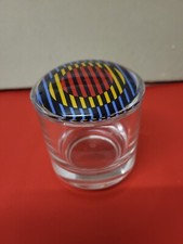 Kleine Glasdose mit buntem