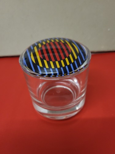 Kleine glasdose mit buntem - kleine,