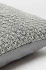 H&M Home Kissen Hülle Bezug Strick Ohne Inlay 50 x 50 Reißverschluss grau NP 20€