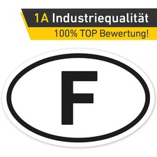 Länderkennzeichen F Aufkleber