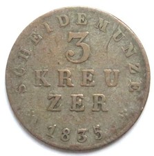 3 Kreuzer 1835, Hessen, Ludwig