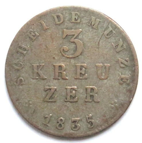 Kreuzer 1835 hessen ludwig - 3, 1835,
