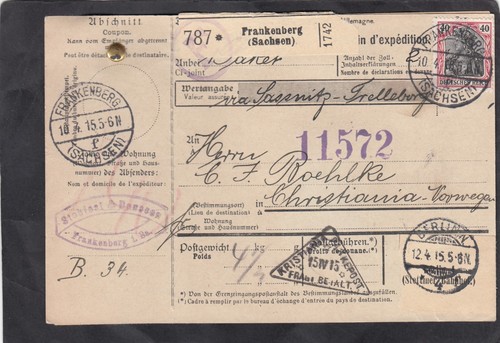 Germania auslands paketkarte - germania,, auslands-paketkarte