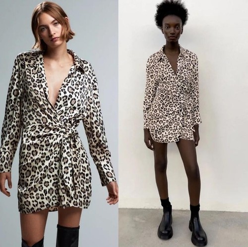 Zara kleid leo print - zara,