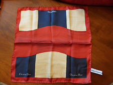 Tuch Christian Dior Paris Fahrenheit Seide 38x38 cm Unbenutzt Vintage