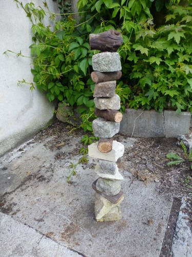 Stein holz stele - stein,