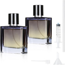 2 Stück 50ml Parfümzerstäuber, Gradient Blue Square Parfüm Zerstäuber für Reisen