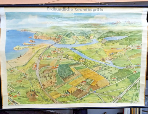 Alte landkarte schulkarte - alte,