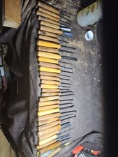 34 Alte Englische SCHNITZEISEN SCHNITZMESSER SCHNITZWERKZEUG  Hill Addis