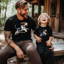 Hunde T Shirt American English Coonhound Hunderasse Beagle Jagdhund Kinder 27