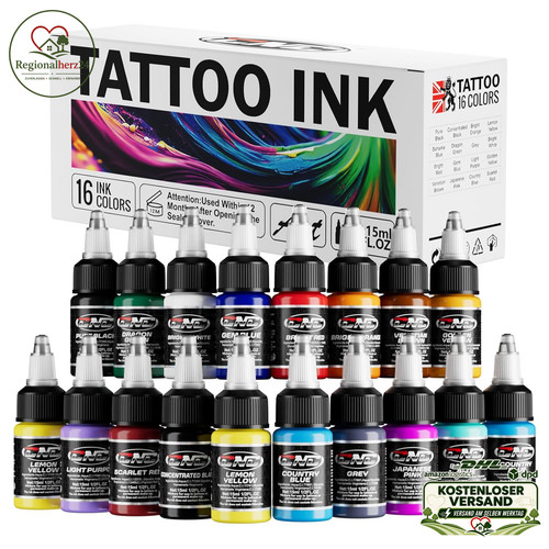 Tattoo farbe set basic - farbe, 16