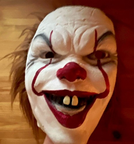 Clown maske mit haaren - maske,