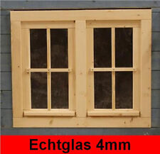 Gartenhausfenster 81x68cm Glas Doppelfenster Werkstatt Carport DFE81684FEDRDR