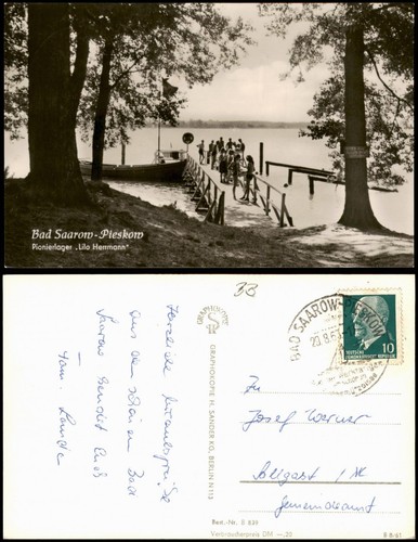 Ansichtskarte pieskow bad - ansichtskarte, pieskow-bad