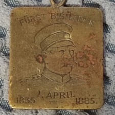 Anhänger Fürst Bismarck Deutsches Reich Abzeichen Militaria 1. April 1835-1885!