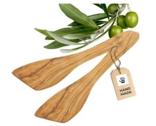 2 Stück  Pfannenwender aus Olivenholz 29 cm Wender  auffällige Maserung