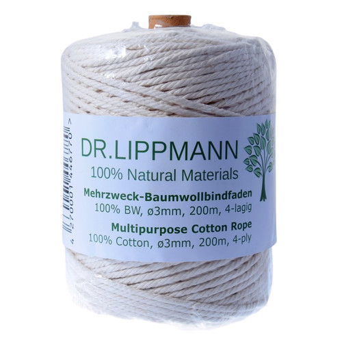 Makramee garn 3mm - 200m, premium