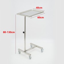 Instrumententisch mobil 60*40cm höhenverstellbar Edelstahl 80-130cm mit 4 Räder