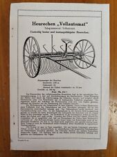 heurechen vollautomat traktor prospekt brochure 37