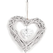 Herz Rattan Anhänger