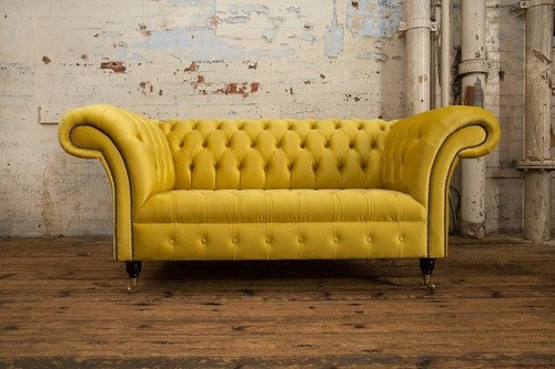 Gelbe designer sofa couch - designer,
